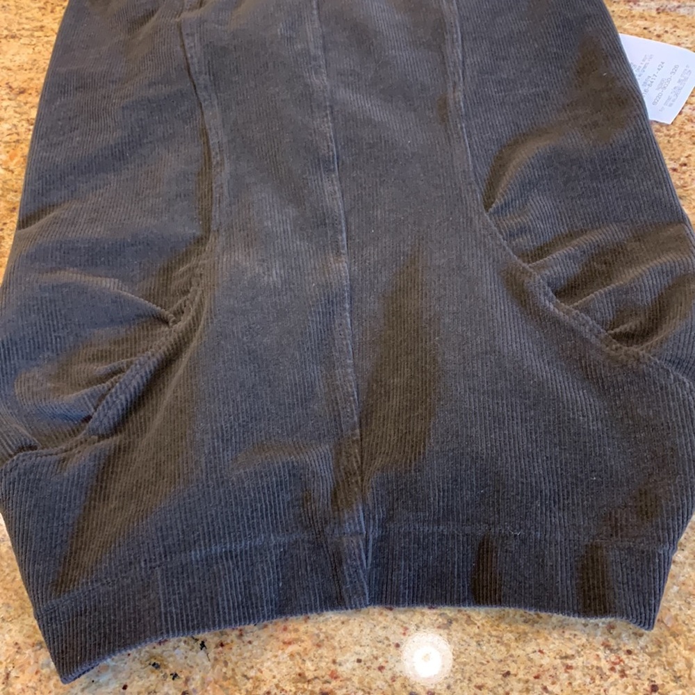 TRANSIT PAR-SUCH TR-900 BROWN CORDUROY SKIRT WITH ELASTIC WAISTBAND & DETAILING - Picture 5 of 9